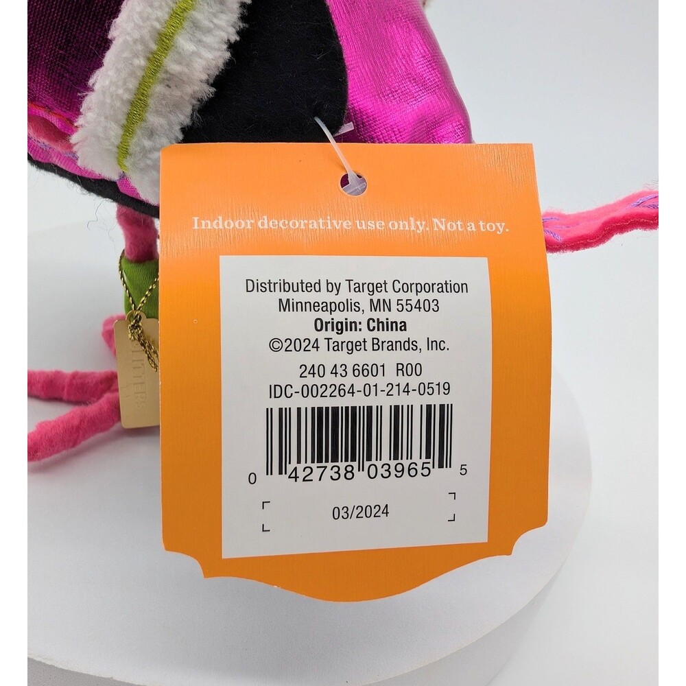 Target Halloween Hyde And Eek! 2024 GLITTERS Fabric Bird Featherly Friends Pink - Picture 6 of 7